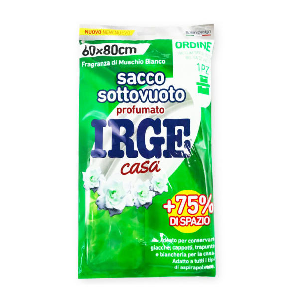 Парфумований вакуумний пакет для одягу Irge білий мускус 60 х 80см
