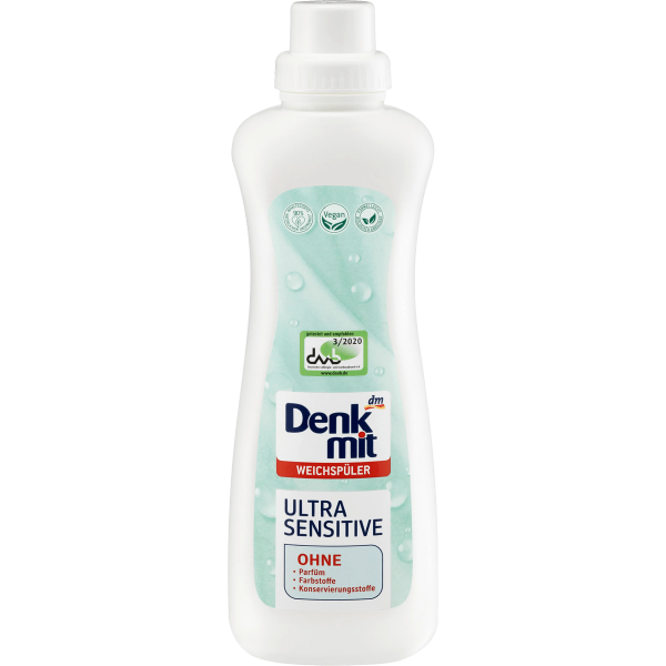 Гіпоалергенний кодиціонер для білизни Denkmit Ultra Sensitive, 33 прання, 1 л