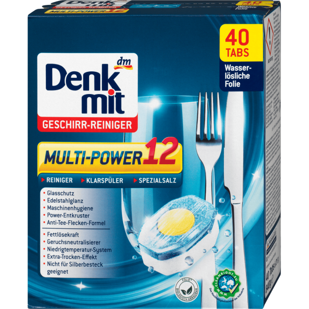 Таблетки для посудомийної машини Denkmit Multi-Power 12 in1 40шт