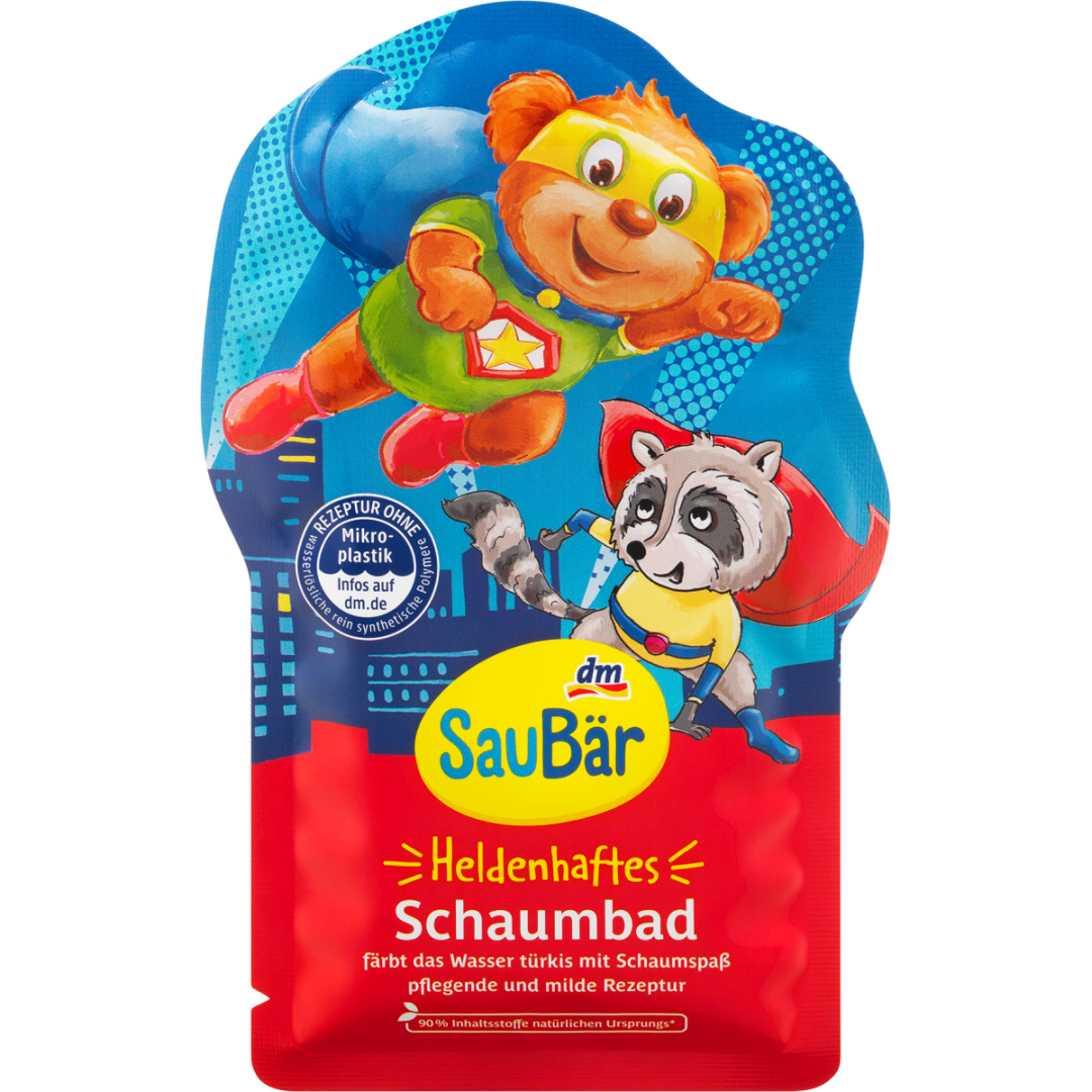 Піна для ванни дитяча SauBär Kinder Badezusatz Heldenhaftes Schaumbad, 40 мл