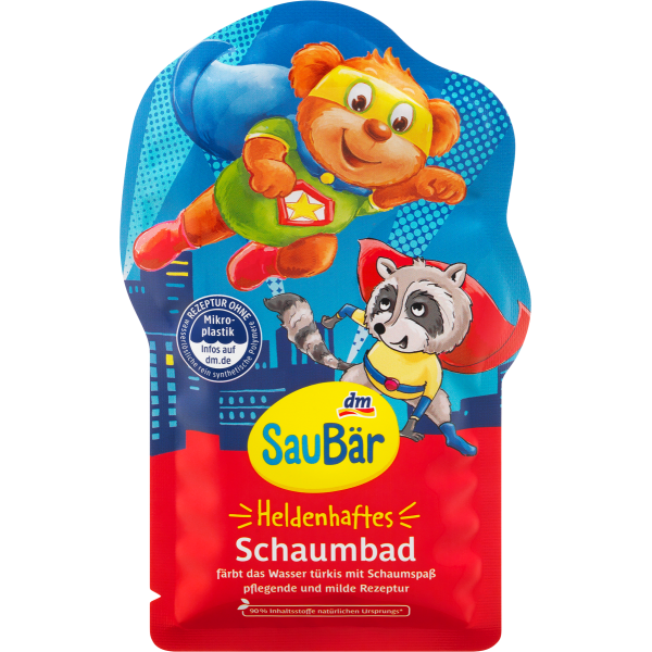 Піна для ванни дитяча SauBär Kinder Badezusatz Heldenhaftes Schaumbad, 40 мл
