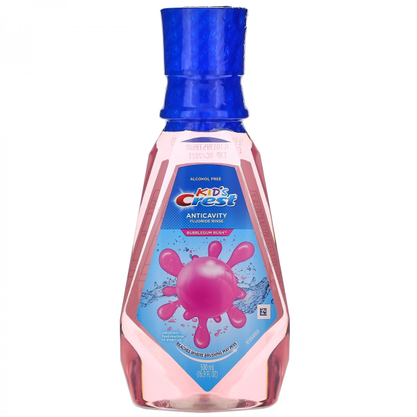 Дитячий засіб для полоскання ротової порожнини Crest Kid's Bubblegum Rush Mouthwash 500 мл