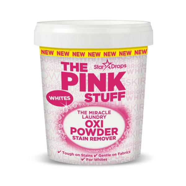 Кисневий порошок для видалення плям з білих речей The Pink Stuff Oxi Powder Stain Remover Whites, 1 кг