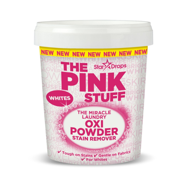 Кисневий порошок для видалення плям з білих речей The Pink Stuff Oxi Powder Stain Remover Whites, 1 кг