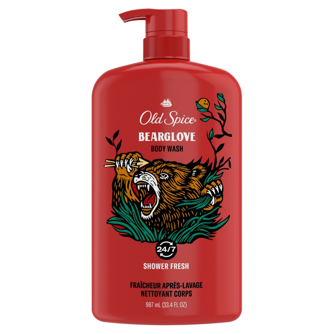 Мужской гель для душа Old Spice Bearglove body wash, 887 мл