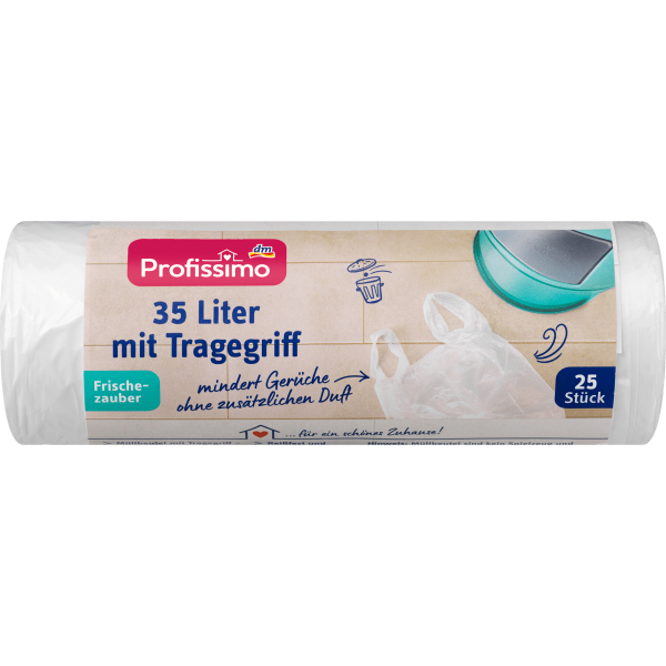 Пакети для сміття з ручками Profissimo 35 л, 25 шт.