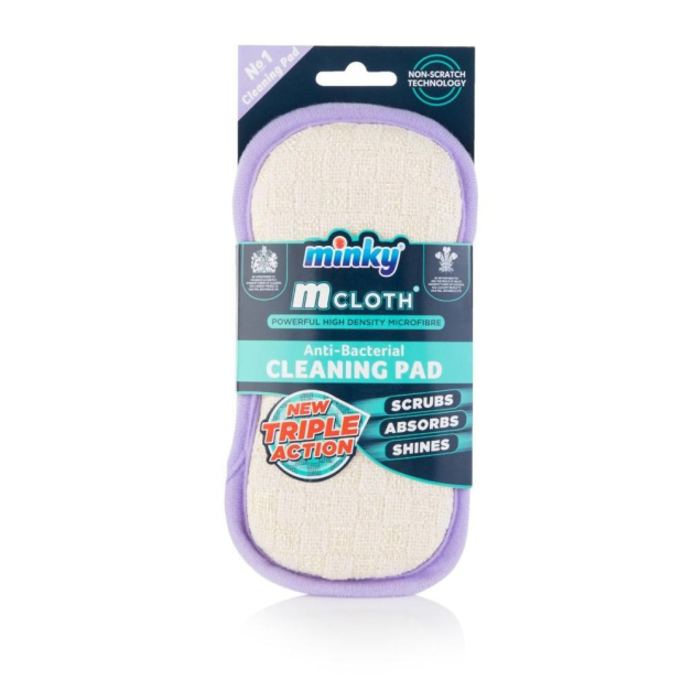 Антибактеріальний пад потрійна дія Minky New Triple Action Anti-Bacterial Cleaning Pad - Original Teal, 1шт