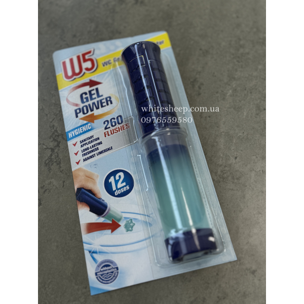 Освіжувач для унітазу з аплікатором шприц гігієничний W5 Hygienic, 12 аплікацій, 75 мл