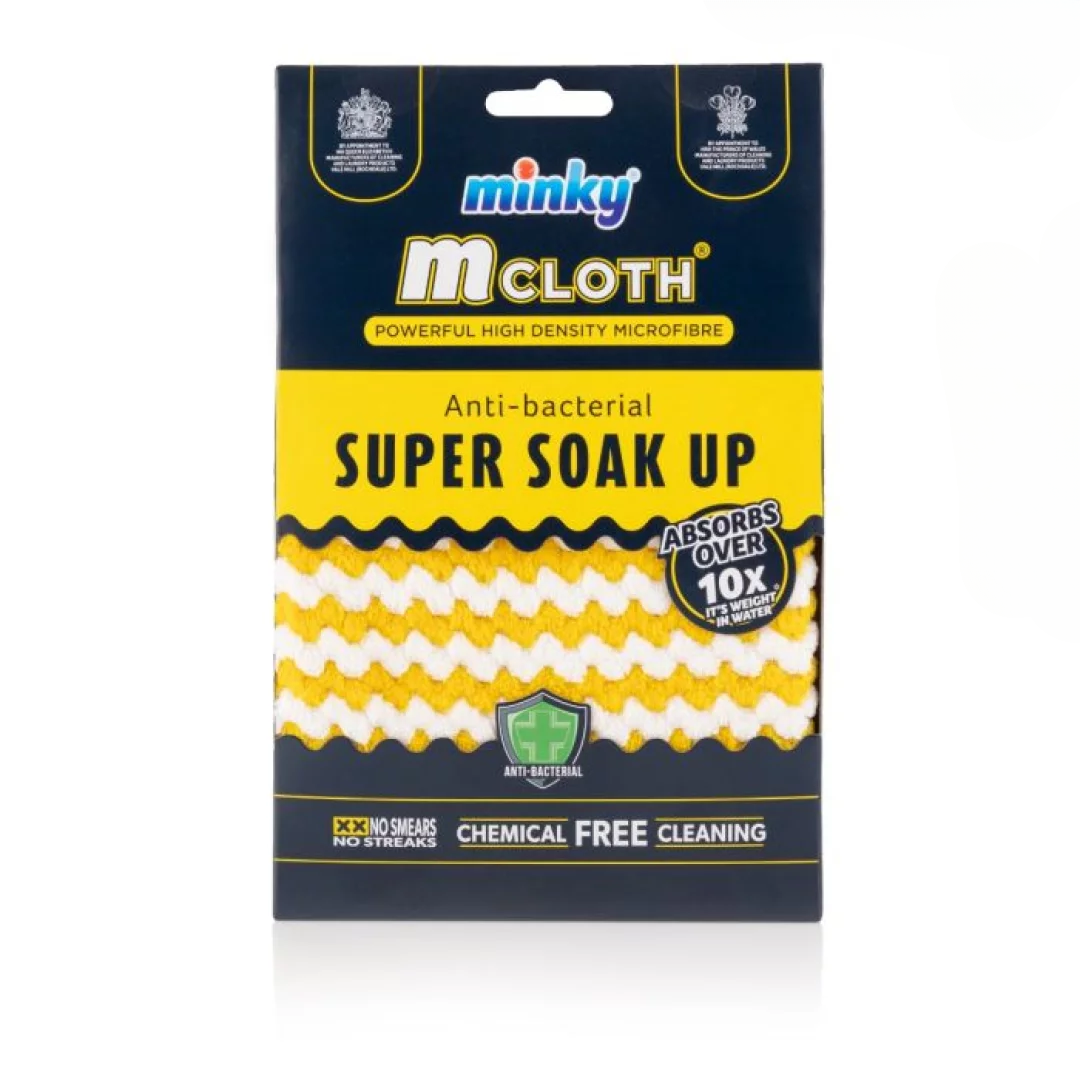Мікрофібра супер поглинаюча антибактеріальна Minky Cloth Anti Bacterial Super Soak Up 32 х 32 см