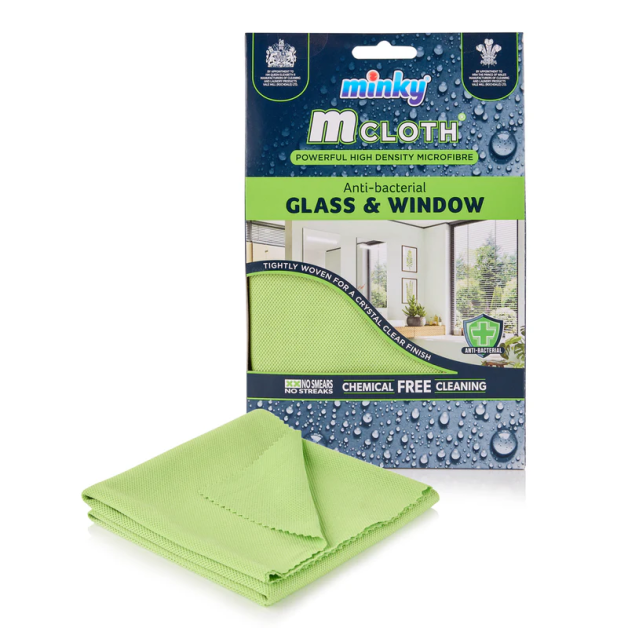 Мікрофібра для скла та вікон антибактеріальна Minky Glass And Window Mircrofibre Cleaning Cloth, 1 шт