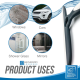 Силіконовий шкребок для скла та душових кабін Deluxe Smooth Grey Shower Squeegee with Wall Hooks