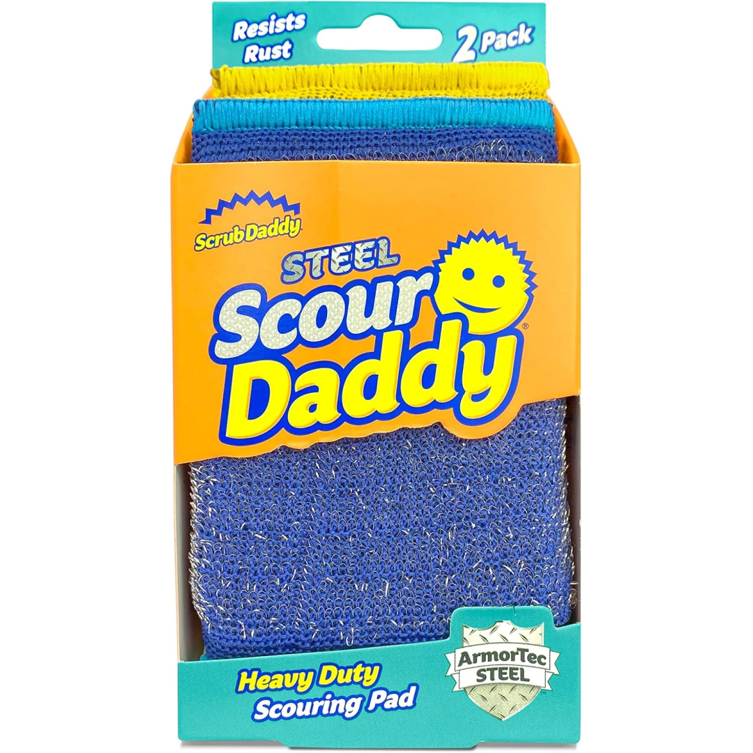 Губка для чищення виробів зі сталі Scrub Daddy Scour Daddy Steel, 2 шт