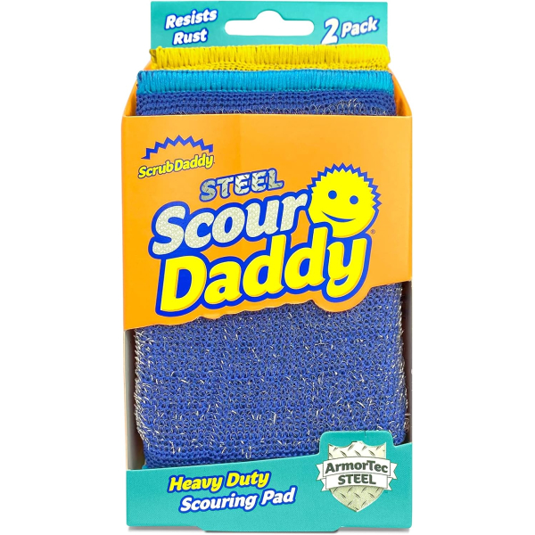 Губка для чищення виробів зі сталі Scrub Daddy Scour Daddy Steel, 2 шт