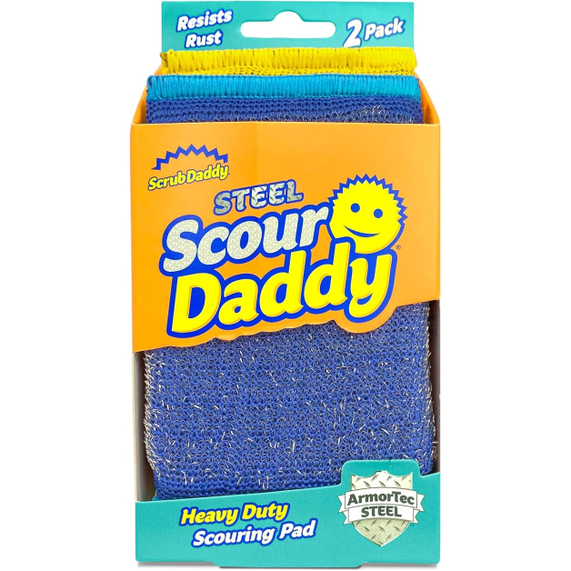 Губка для чищення виробів зі сталі Scrub Daddy Scour Daddy Steel, 2 шт
