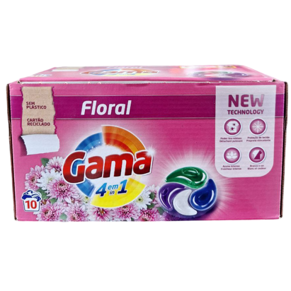Капсули для прання Gama Floral 4в1 з квітковим ароматом, 10 шт