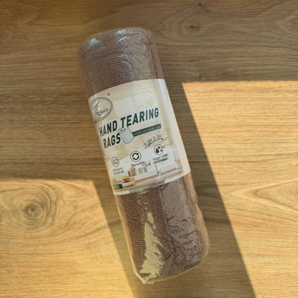 Кухонні серветки з мікрофібри відривні 25*25 см х 20шт (коричневі), 1 шт