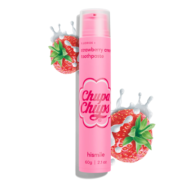 Зубна паста Hismile полуниця Chupa Chups Strawberry Cream Toothpaste, 60 г