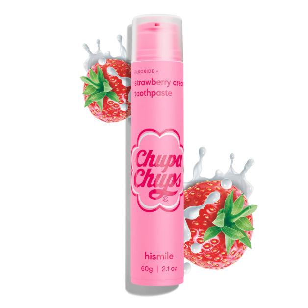 Зубна паста Hismile полуниця Chupa Chups Strawberry Cream Toothpaste, 60 г