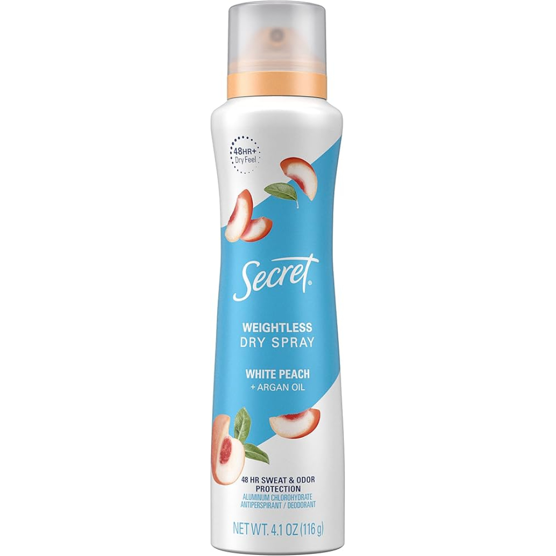 Дезодорант-антиперспірант для жінок персик та органова олія Secret Dry Spray - White peach Argan oil 116 г, 1 шт