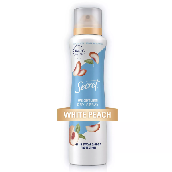 Дезодорант-антиперспірант для жінок персик та органова олія Secret Dry Spray - White peach Argan oil 116 г, 1 шт