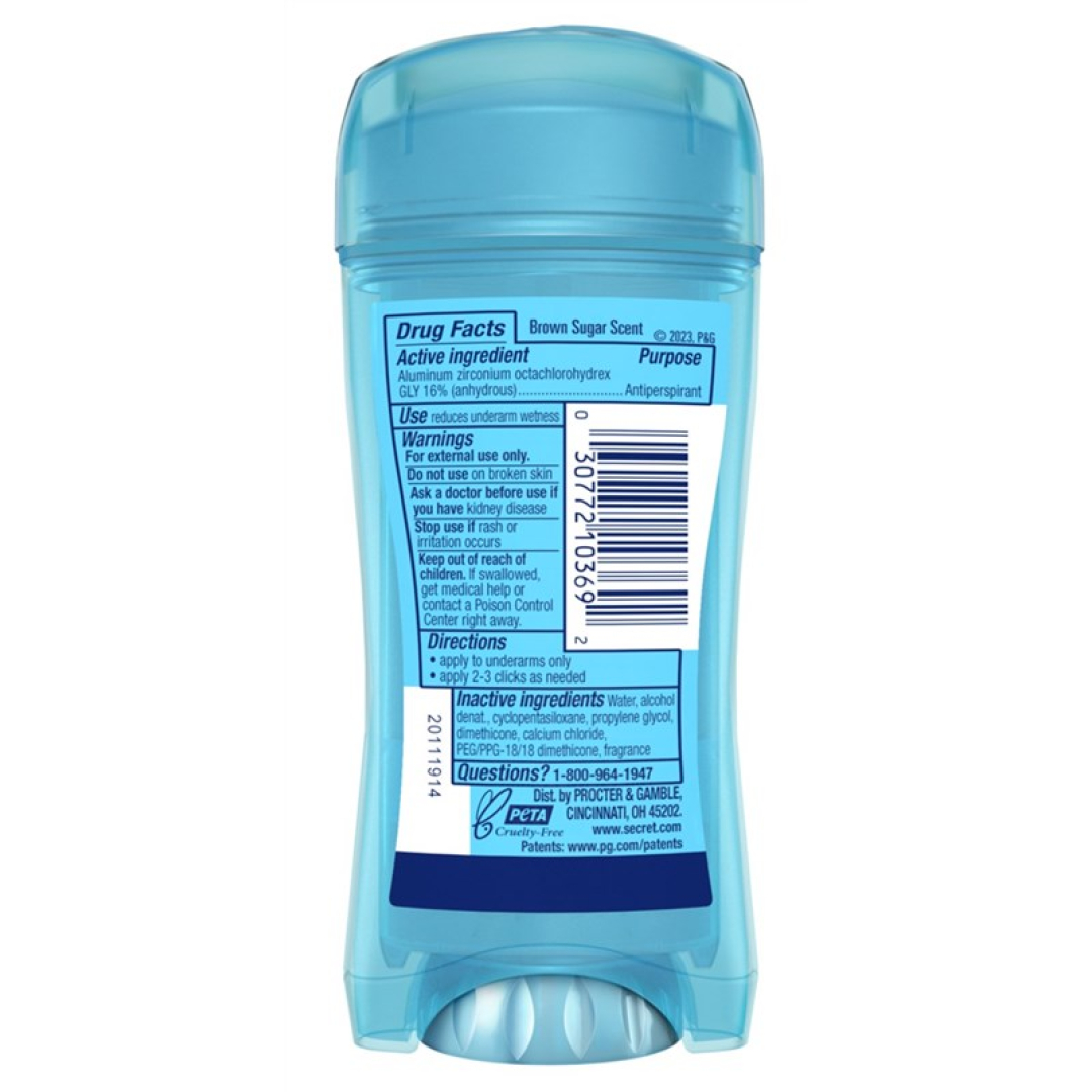 Дезодорант-антиперспірант прозорий гелевий тросняковий цукор Secret Deodorant Clear Gel Brown Sugar, 73 г