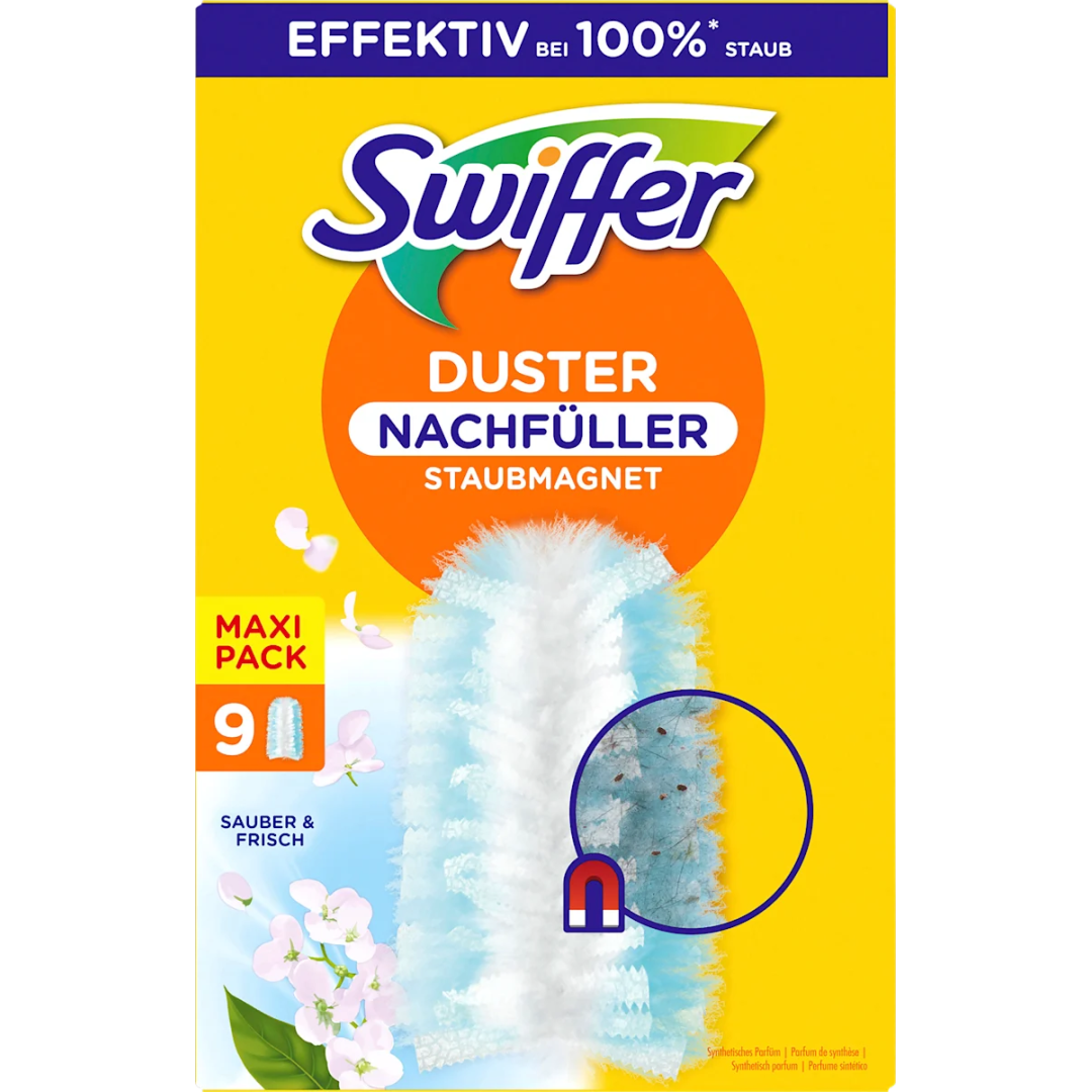 ЗАПАСКА до піпідастру, магніту від пилу Swiffer з ароматом Febreze, 9 шт