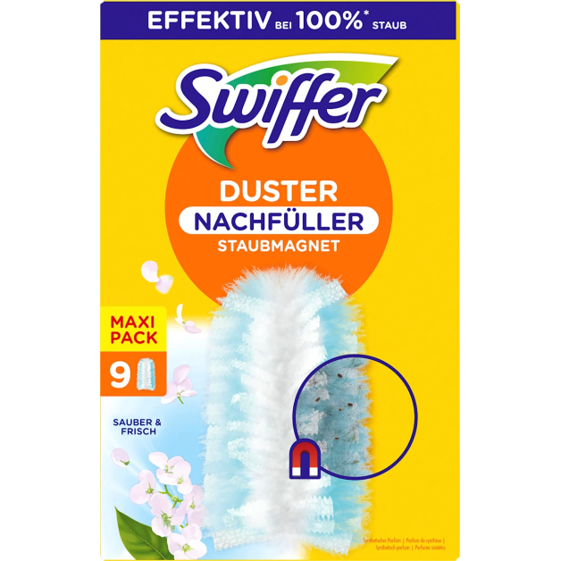 ЗАПАСКА до піпідастру, магніту від пилу Swiffer з ароматом Febreze, 9 шт
