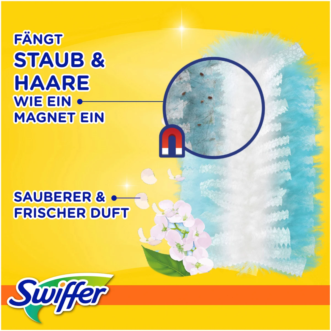 ЗАПАСКА до піпідастру, магніту від пилу Swiffer з ароматом Febreze, 9 шт