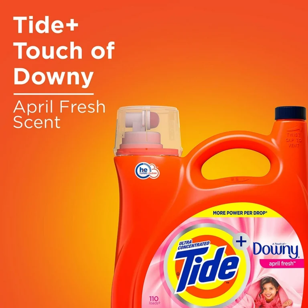 Гель для прання Tide Touch of Downy April Fresh, HE Compatible (94 прання), 3,9 л