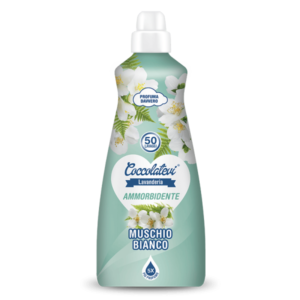 Кондиціонер для прання білий мускус Coccolatevi Ammorbidente Muschio Bianco, (50 прань), 1,25 л 