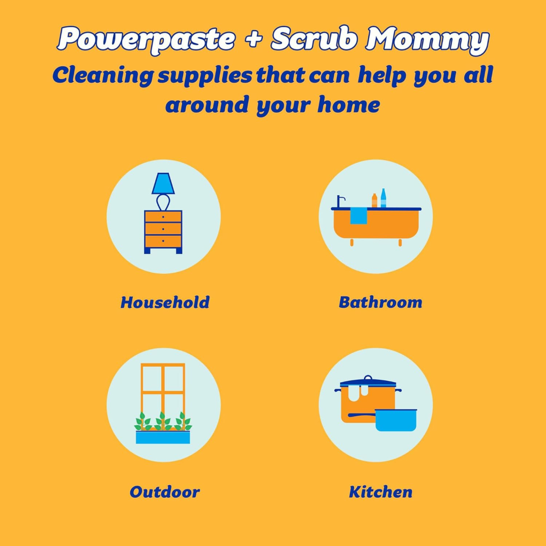 Універсальная паста для чищення + губка Scrub Daddy Power Paste + Scrub mommy, 250 г