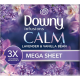 Серветки для сушильних машин Downy лаванда та ваніль Laundry Fabric Softener, CALM, Lavender and Vanilla Bean, 60 шт 