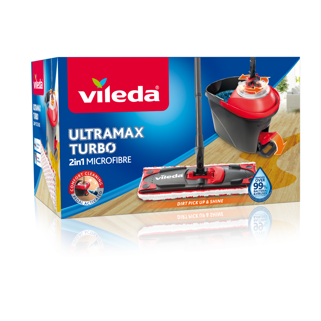 Швабра Vileda Ultramax Turbo набір швабра та відро з віджимом, 1 шт