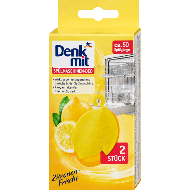 Освіжувач для посудомийної машини DenkMit Lemon Fresh 2в1 8 мл, 1 шт