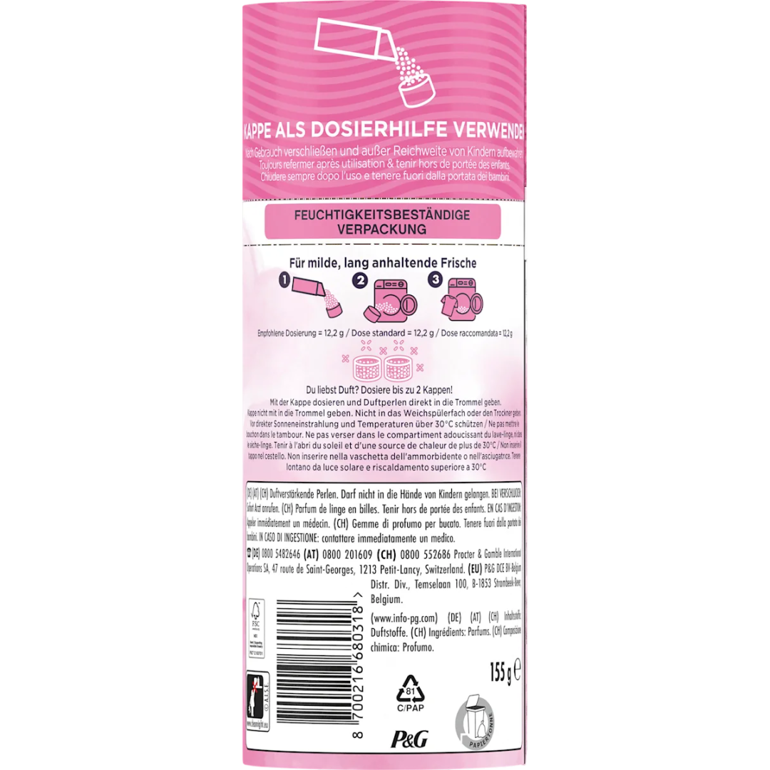 Гранульований кондиціонер цвітіння жасміну Lenor Wäscheparfüm Light, Jasminblüte, 155 г