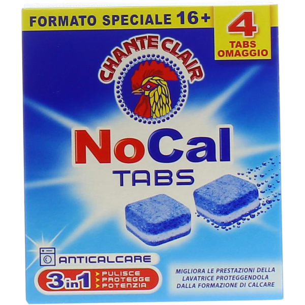Таблетки для чищення пральних машин від накипу Chanteclair Nocal Tabs, 20 шт