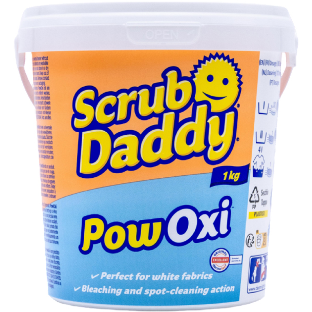 Кисневий плямовивідник для білих тканин, відбілювач Scrub Daddy Power Oxi White, 1 кг