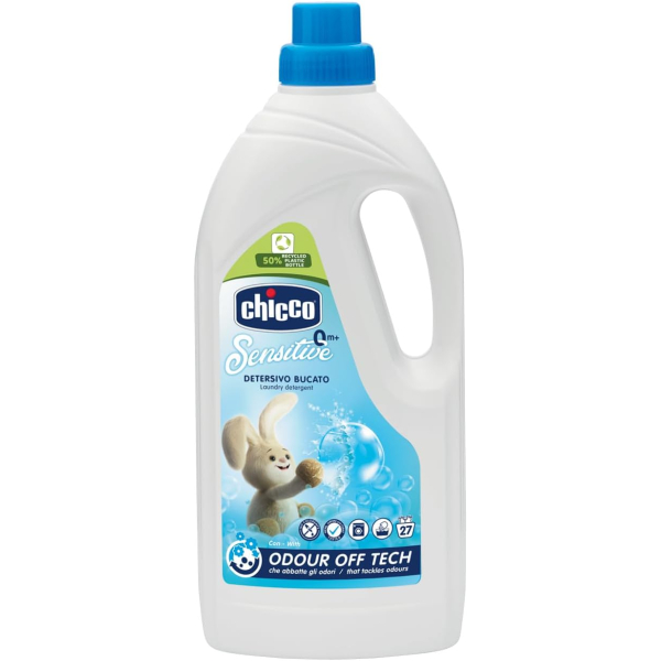 Гель для прання дитячих речей Chicco sensetive odour off (27 прань), 1,5 л 