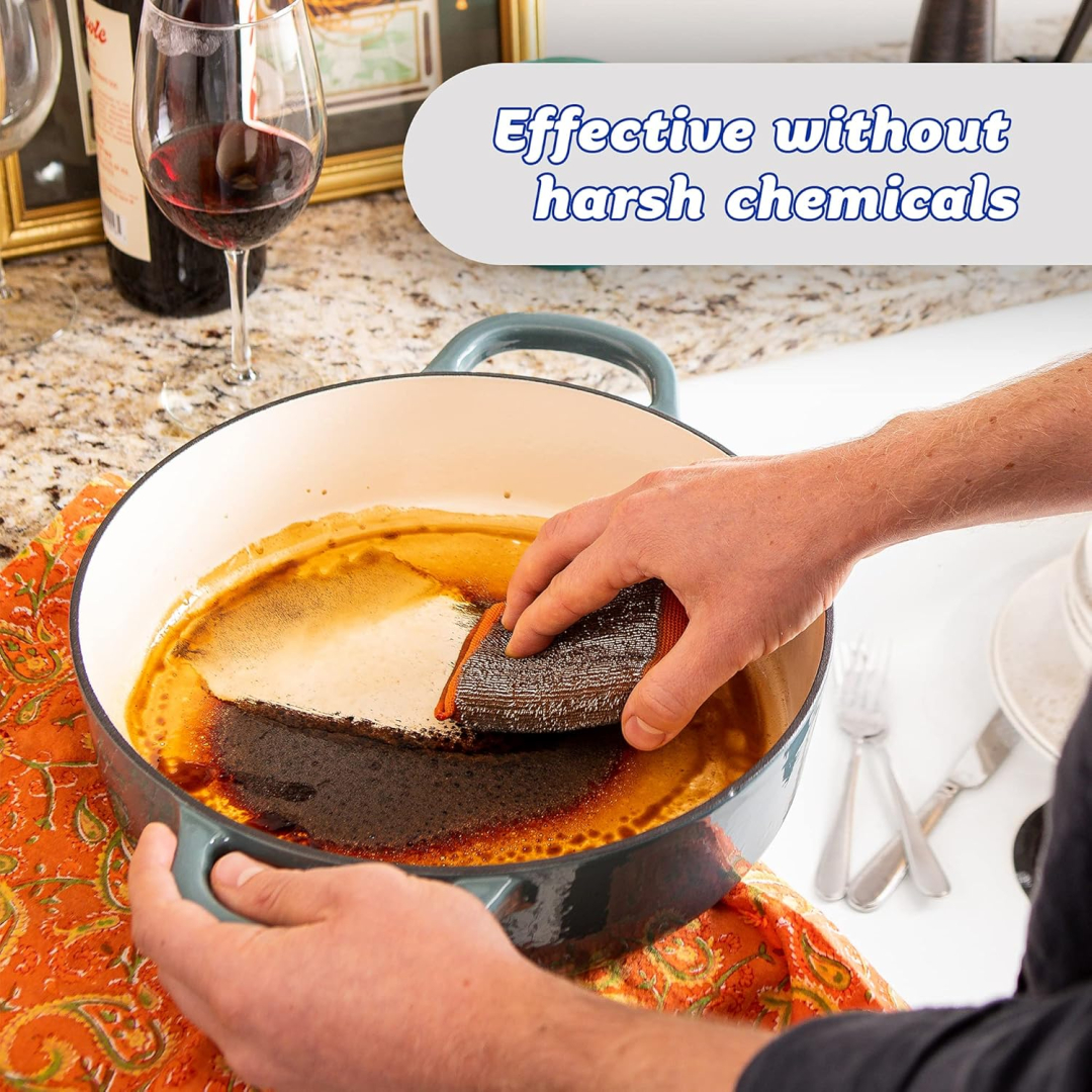 Надміцна губка для чищення Scrub Daddy BBQ Scour daddy Steel 2 ШТ, 1 уп