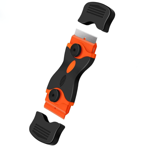 Шкребок для видалення забруднень зі скляних та керамічних поверхонь, двосторонній (2 леза пластикове та металеве), 1 шт