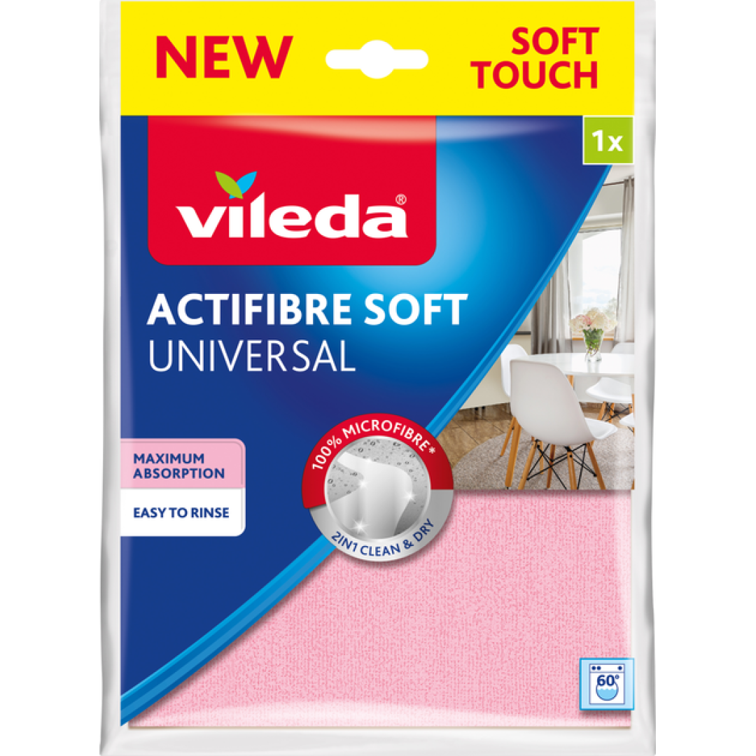 Серветка з мікрофібри Vileda Actifibre Soft 27х32 см, 1 шт