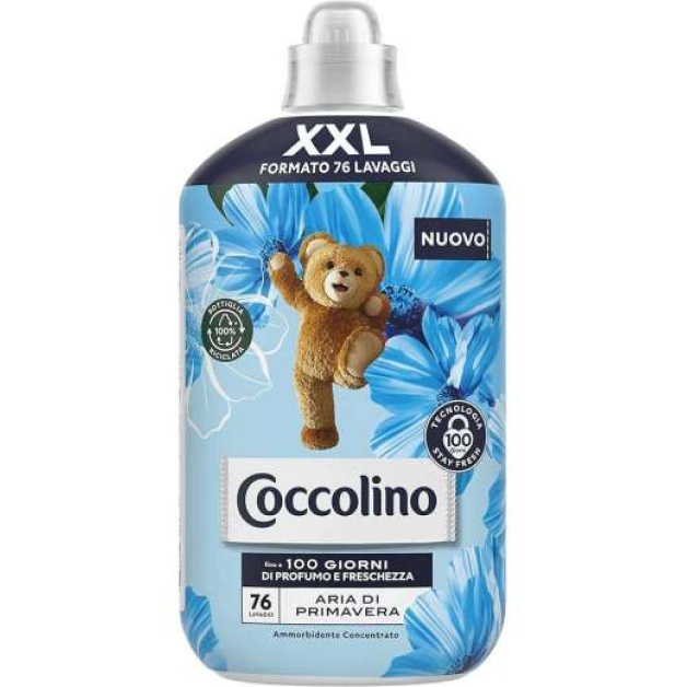 Кондиціонер для прання концентрат COCCOLINO Ammorbidente Concentrato Aria di Primavera 76 прань, 1750 мл
