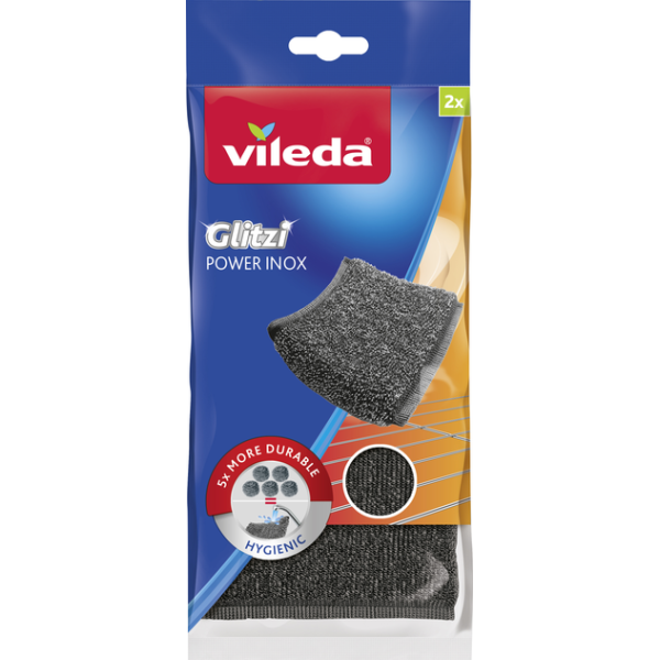 Губка металева Vileda Glitzi Power Inox Pad, 2 шт