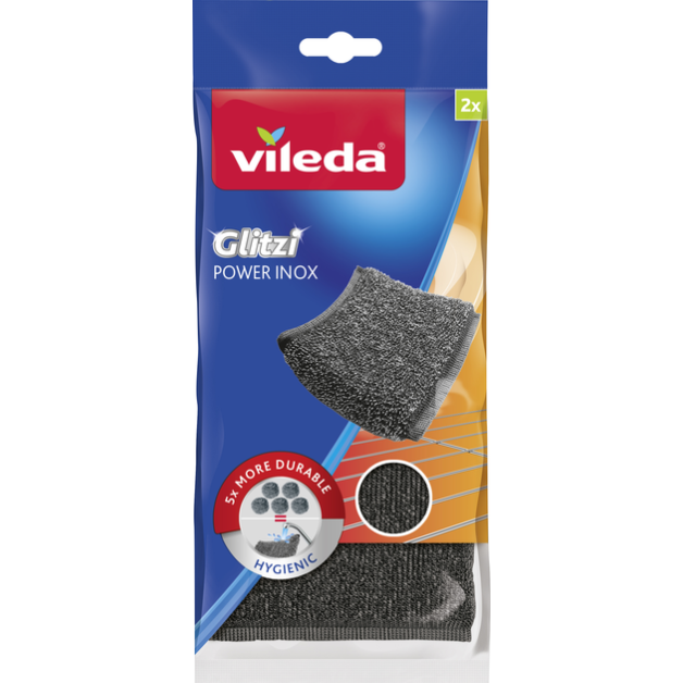 Губка металева Vileda Glitzi Power Inox Pad, 2 шт
