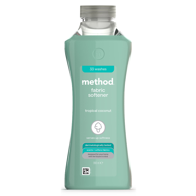 Кондиціонер для білизни парфумований МETHOD тропічний кокос Fabric Softener - tropical coconut, 990 мл