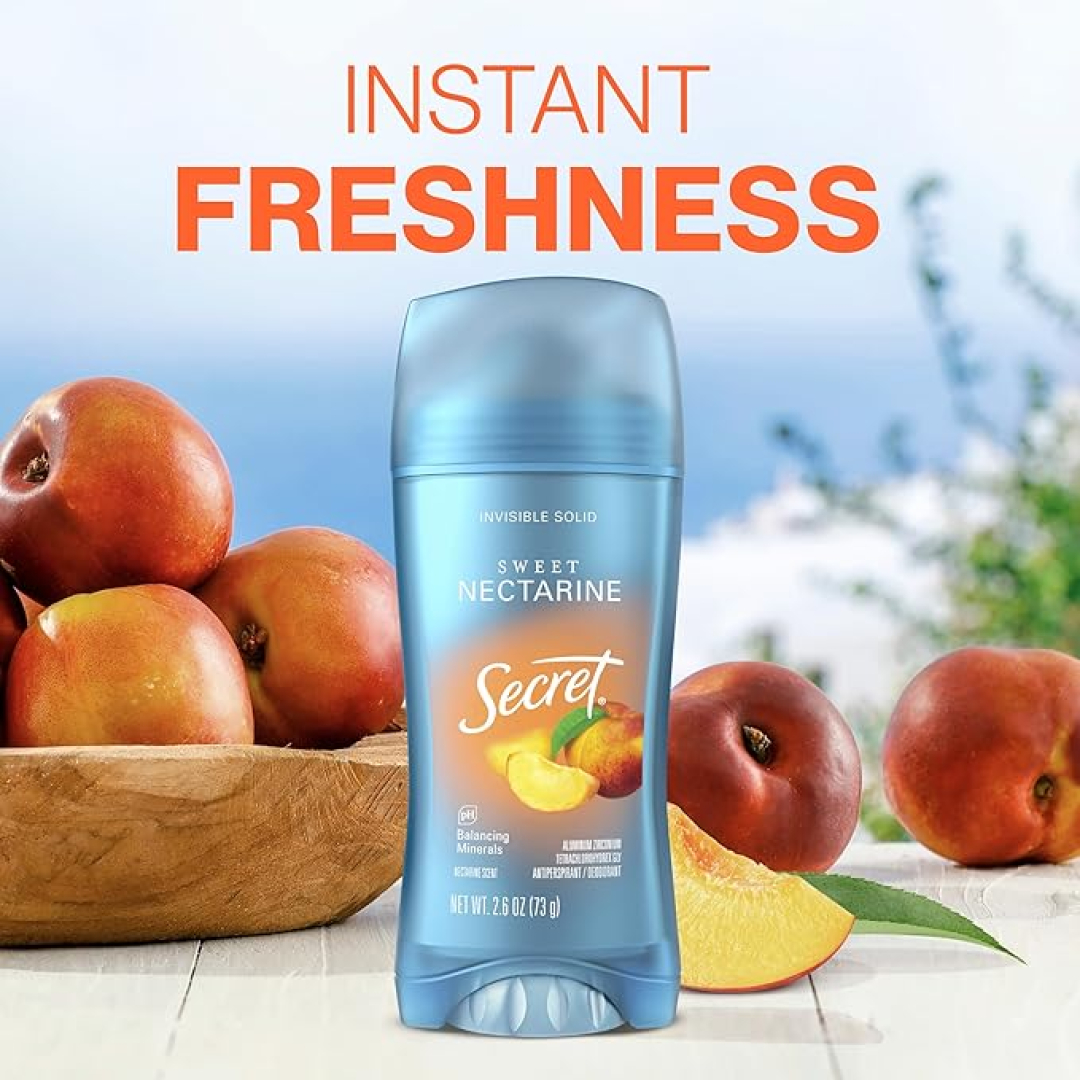 Дезодорант Secret твердий, нектарин Sweet nectarine, 73 г