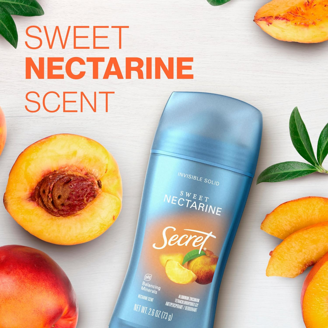 Дезодорант Secret твердий, нектарин Sweet nectarine, 73 г