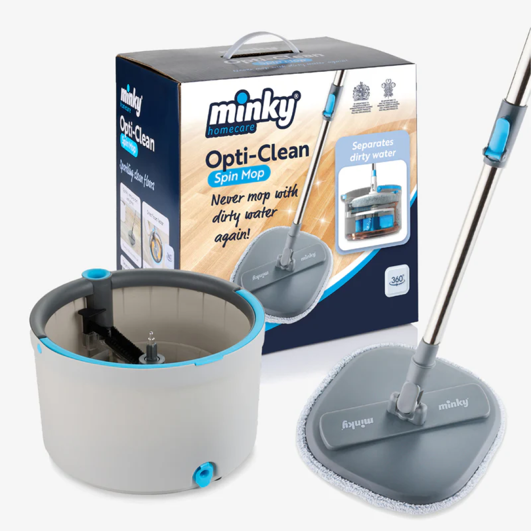 Швабра Minky Opti-Clean Spin Mop набір відро + швабра, 1 шт