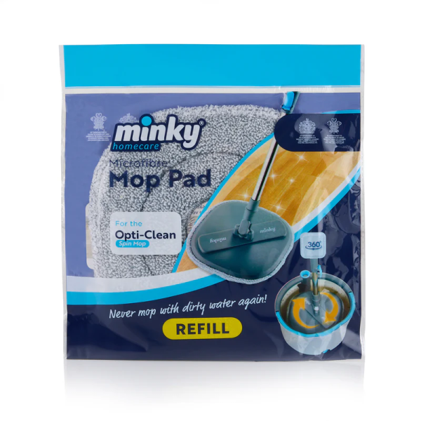 ЗАПАСКА Змінна насадка моп на швабру Minky Opti-Clean Spin Mop Pad, 1 шт