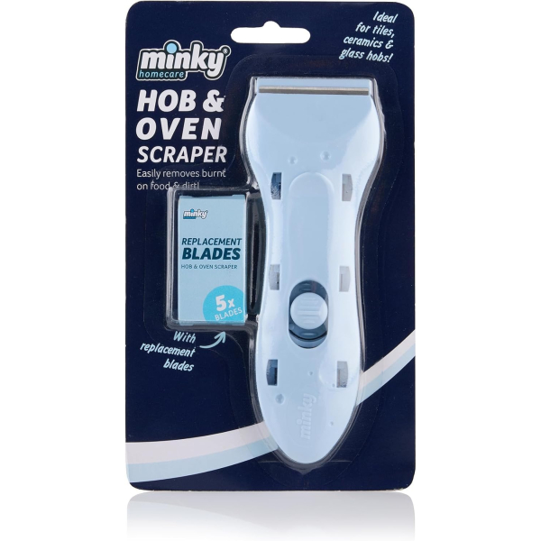 Шкребок для склокерамічних плит + 5 запасних лез Minky Hob & Oven Scraper with 5 x Replacements Pack, 1 шт